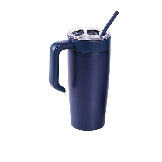 insulated 20oz tumbler with handle, navy