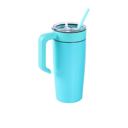 insulated 20oz tumbler with handle, teal
