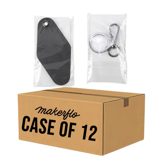 leatherette keychain, wholesale, black