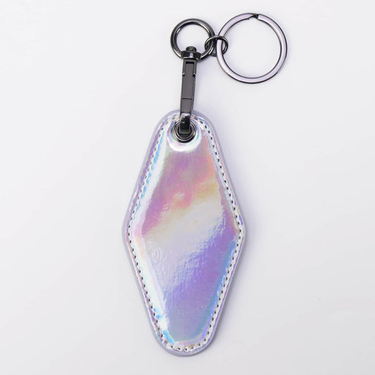 leatherette keychain, wholesale, holographic engravable