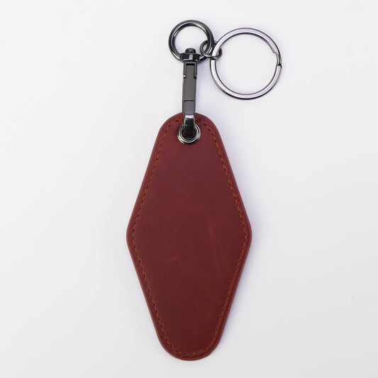 leatherette keychain, wholesale, red