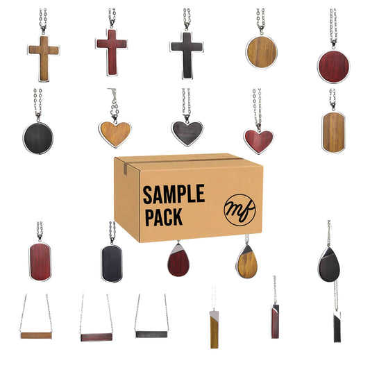 Wood Jewelry Pendant Pack (21 pc)
