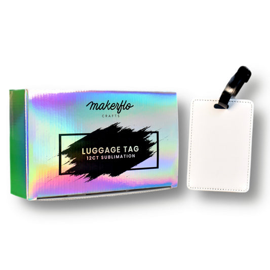 sublimation luggage tag blanks, pack of 12
