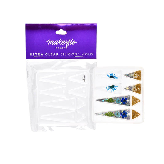 triangle resin earring mold set