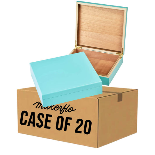 valet box, cedar lined, hinged lid, mint, case of 20
