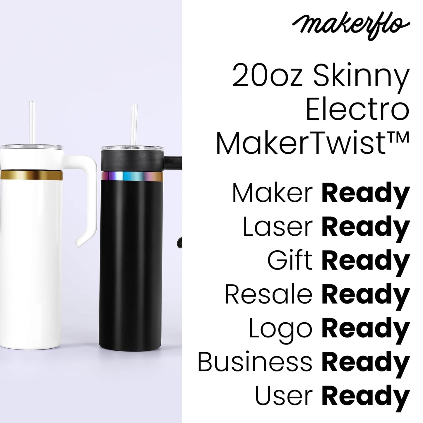 bulk 20oz skinny electoplated tumblers with handle for bulk production 