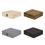 wood cigar boxes, 4 finish options: natural, walnut, grey or black