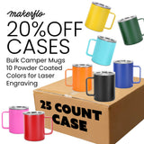 save on bulk orders, coffee camper mugs, 20% off cases