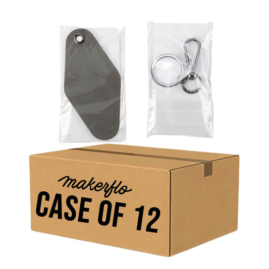 leatherette keychain, wholesale, gray bulk