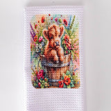 sublimated kitchen towel with baby cow