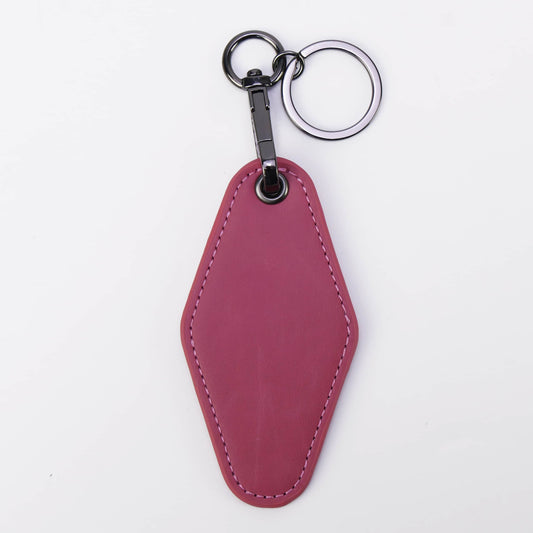 leatherette keychain, wholesale, pink