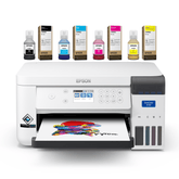 epson f170 sublimation printer with ink bottles