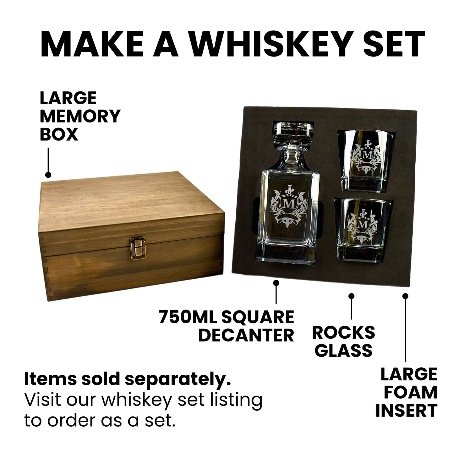 Decanter Box Foam Set Large