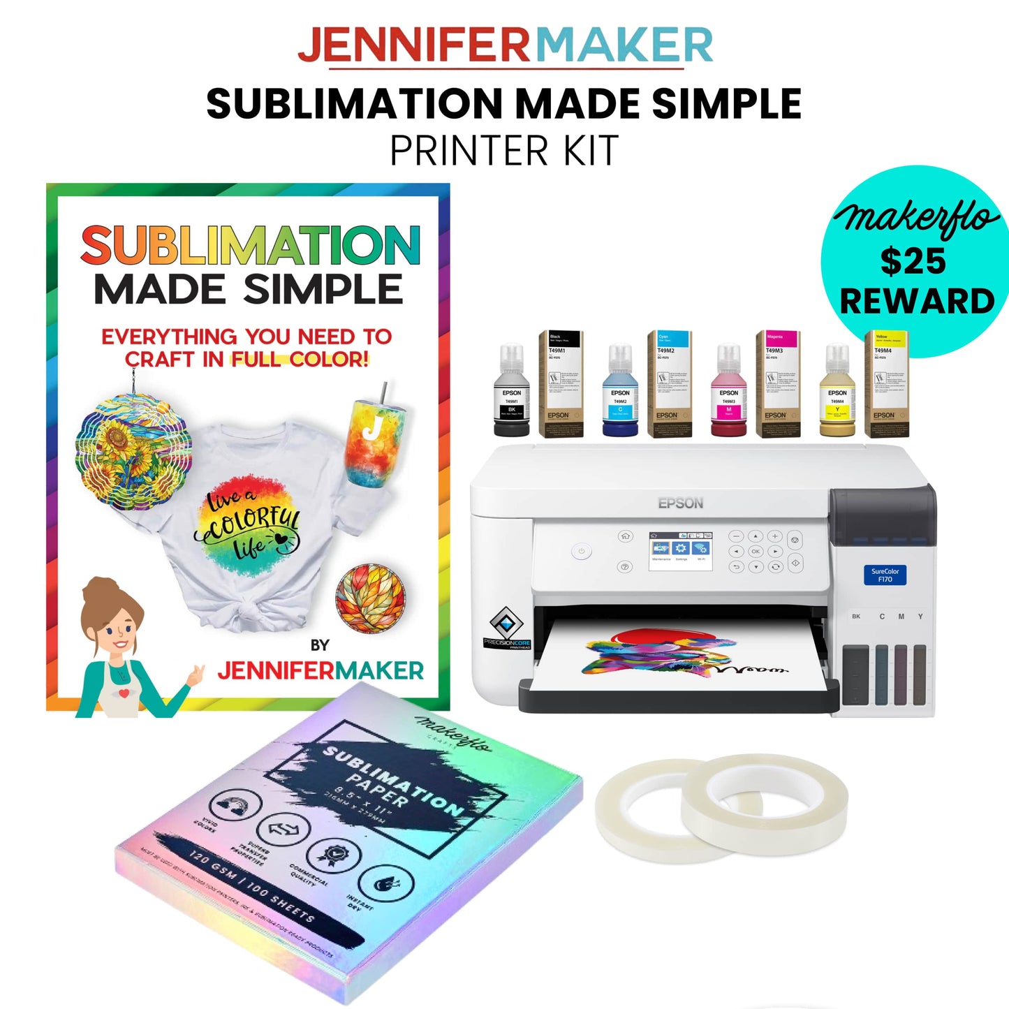 JenniferMaker Sublimation Made Simple Printer Kit