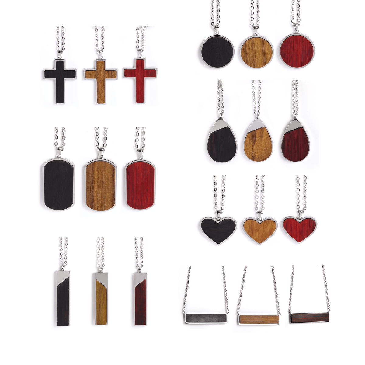 Wood Jewelry Pendant Pack (21 pc)
