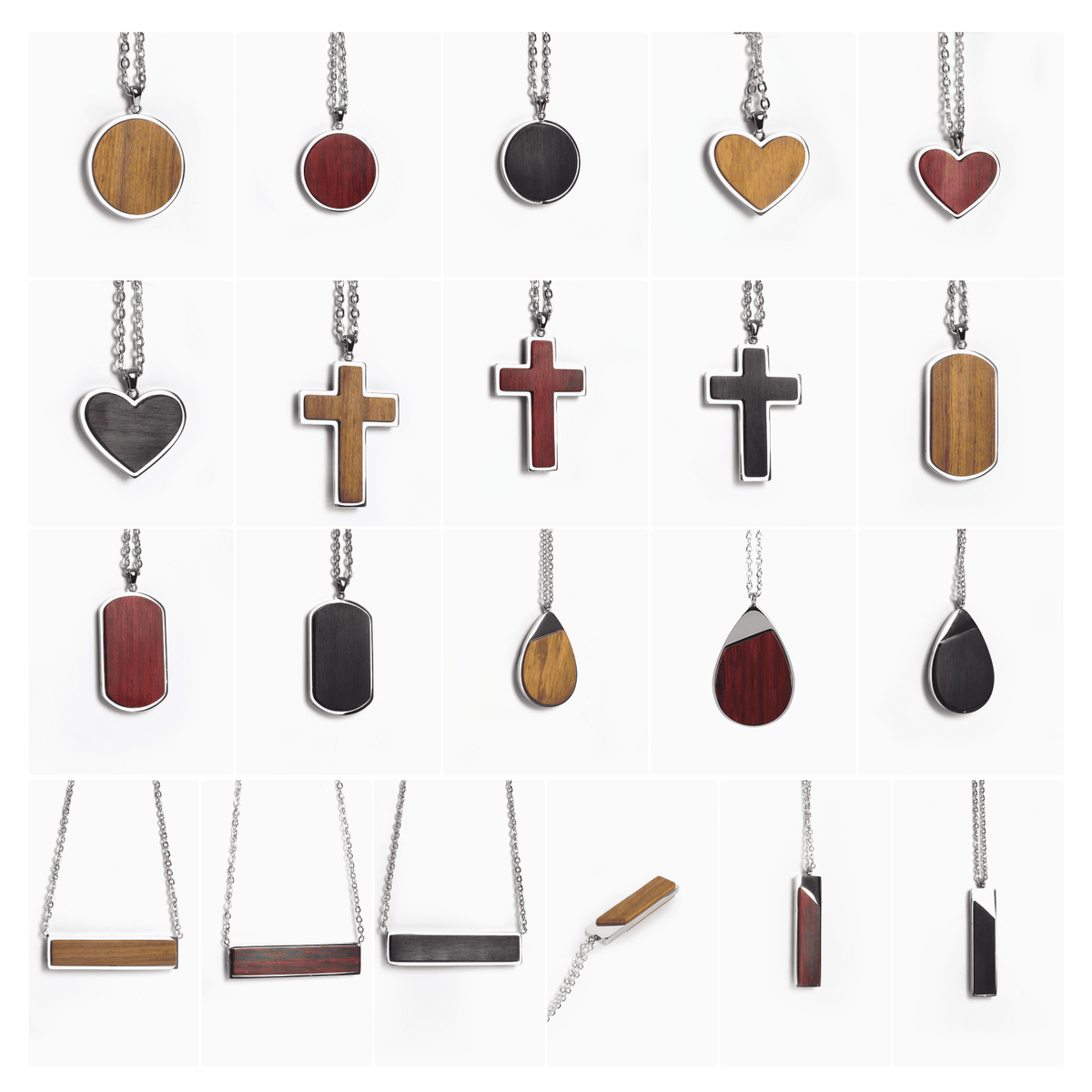 Wood Jewelry Pendant Pack (21 pc)