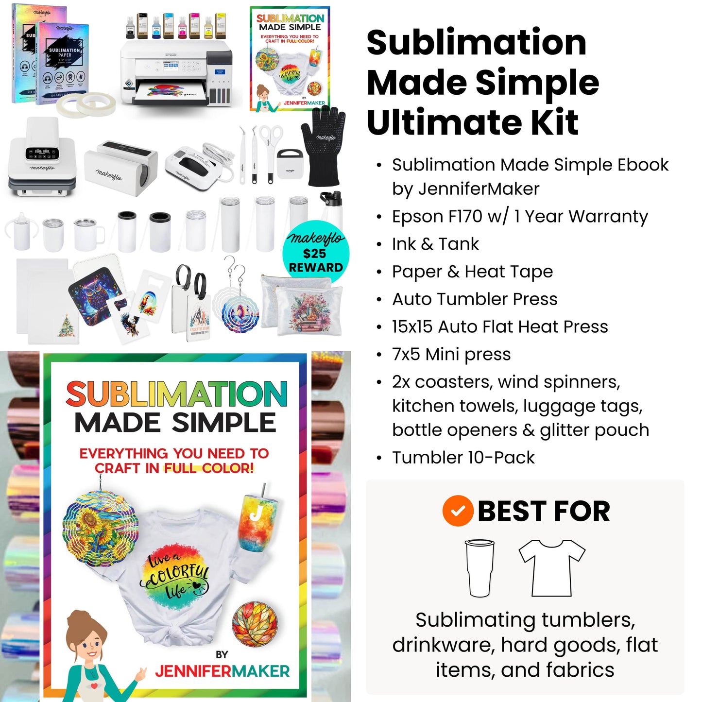 JenniferMaker Sublimation Made Simple Printer Kit