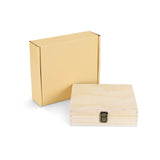 wood cigar box, natural with gift box