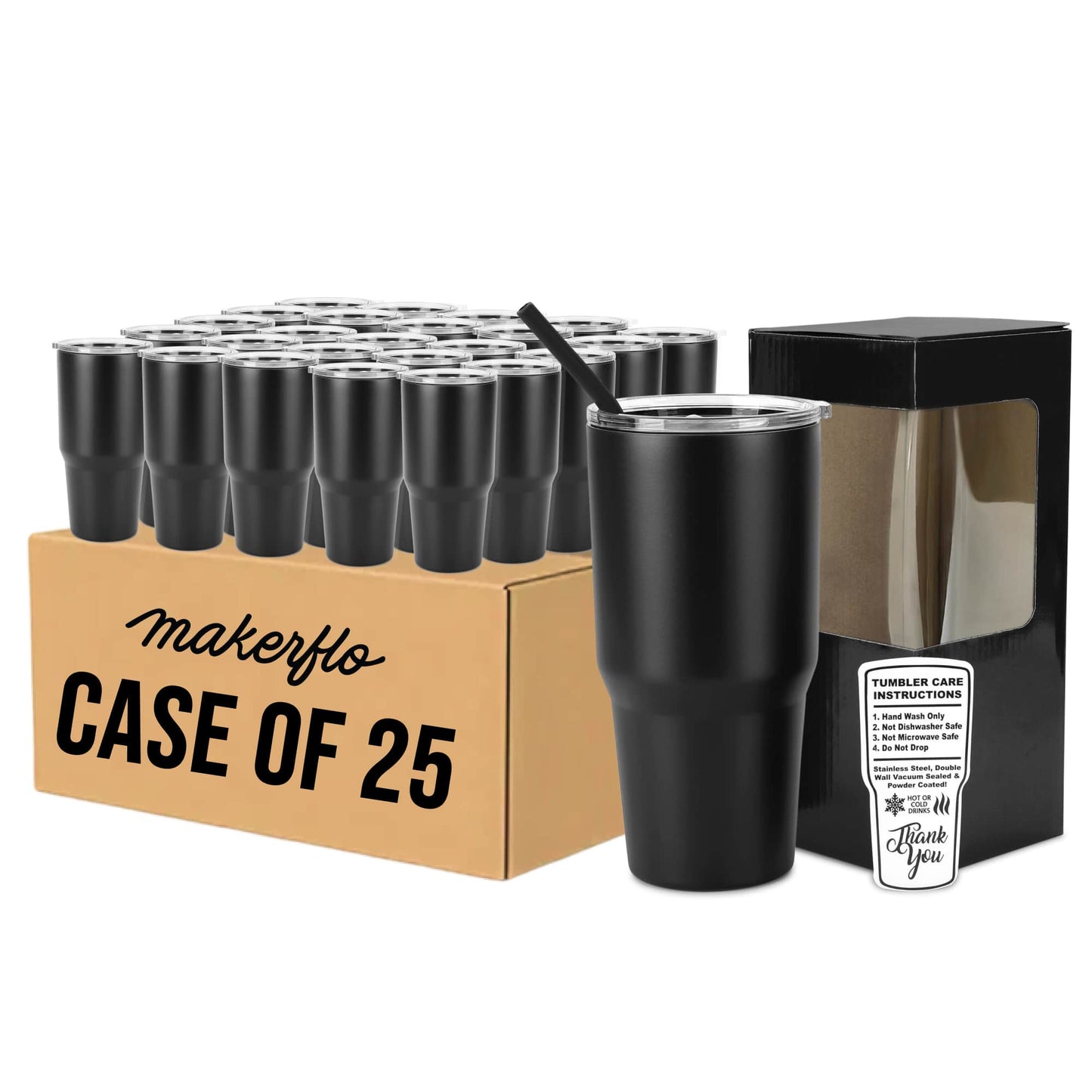 bulk 30oz tumbler, black