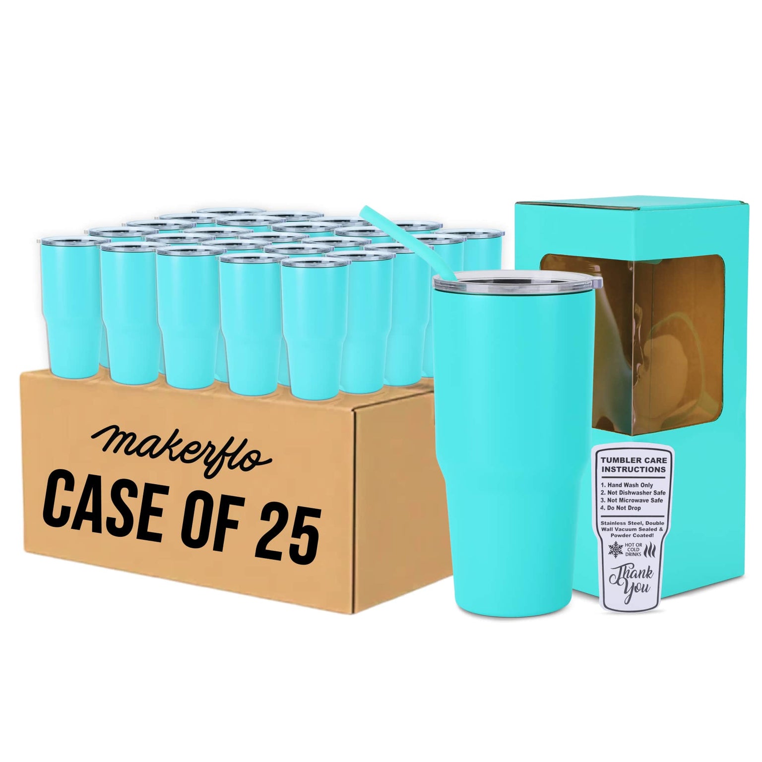 bulk 30oz tumbler, teal 