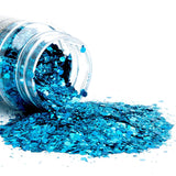 turquoise blue glitter, chunky holo glitter