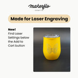 wine tumbler, laser engraving settings