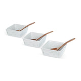 bowls and wooden dipping spoons
